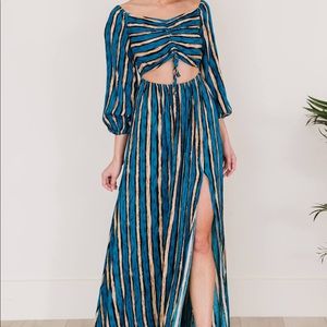 Striped Cutout Dress
